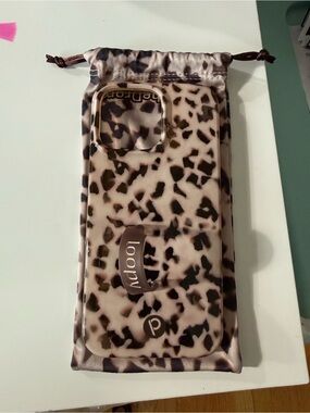 16 Pro Max Loopy Case Leopard Print Phone Case with Loop Grip - Pink Brown